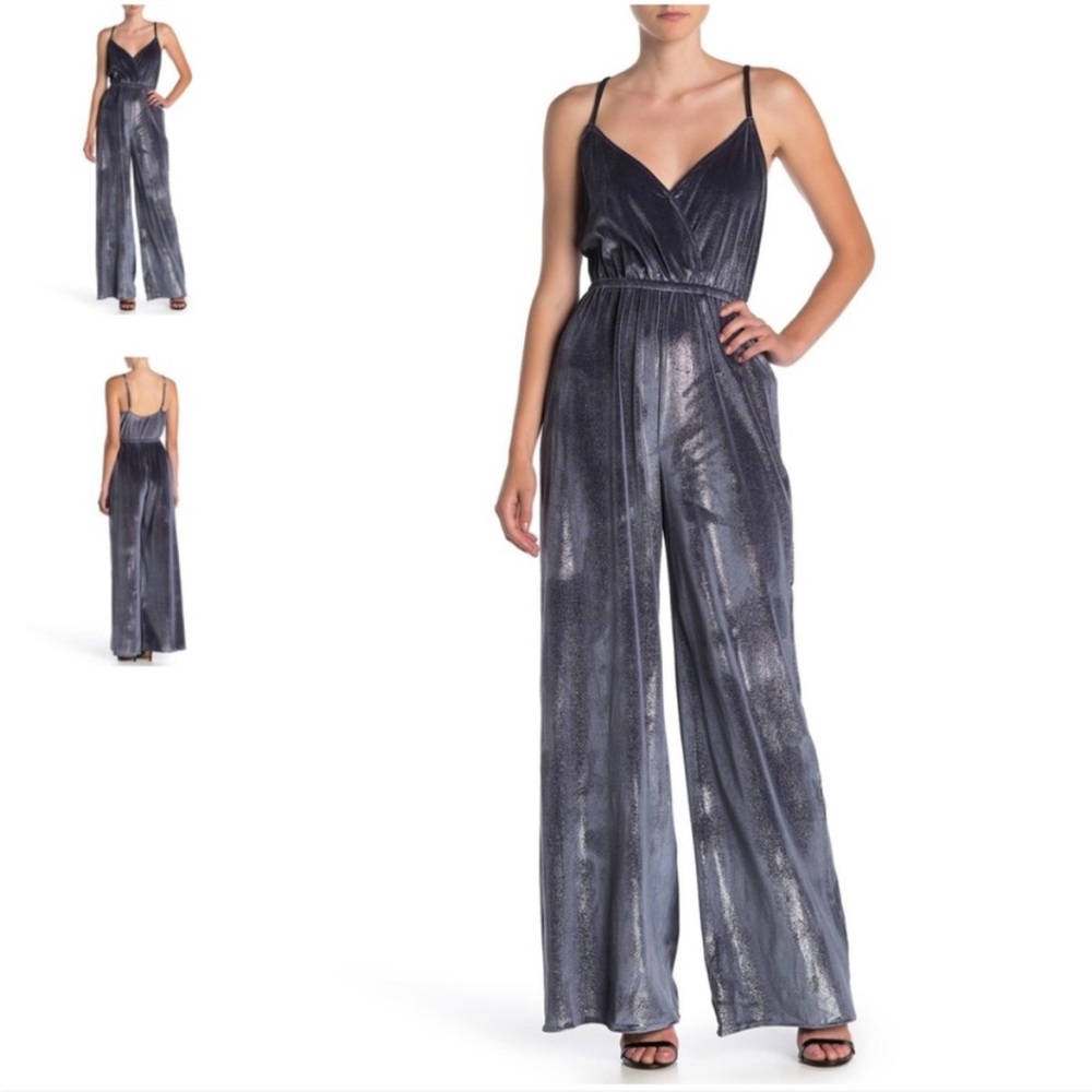Show Me Your MuMu “The Richards” Metallic Velvet Jumpsuit